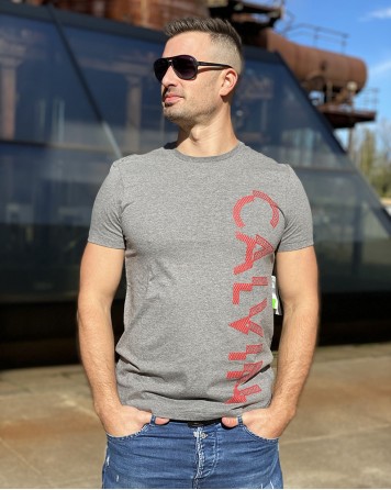 Triko pánské Calvin Klein s červeným potiskem